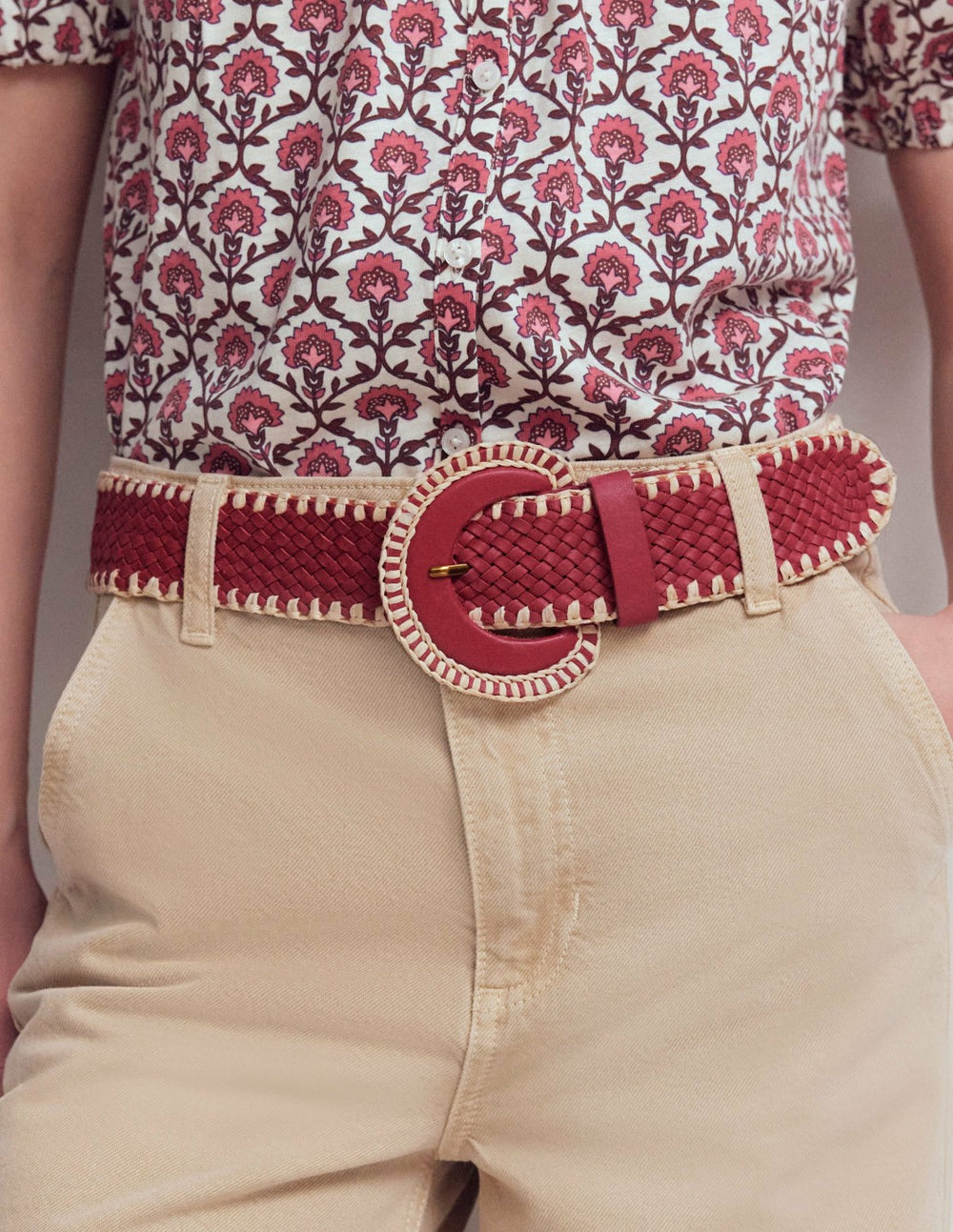 Woven Stitch Belt-Winter Blush / Boden