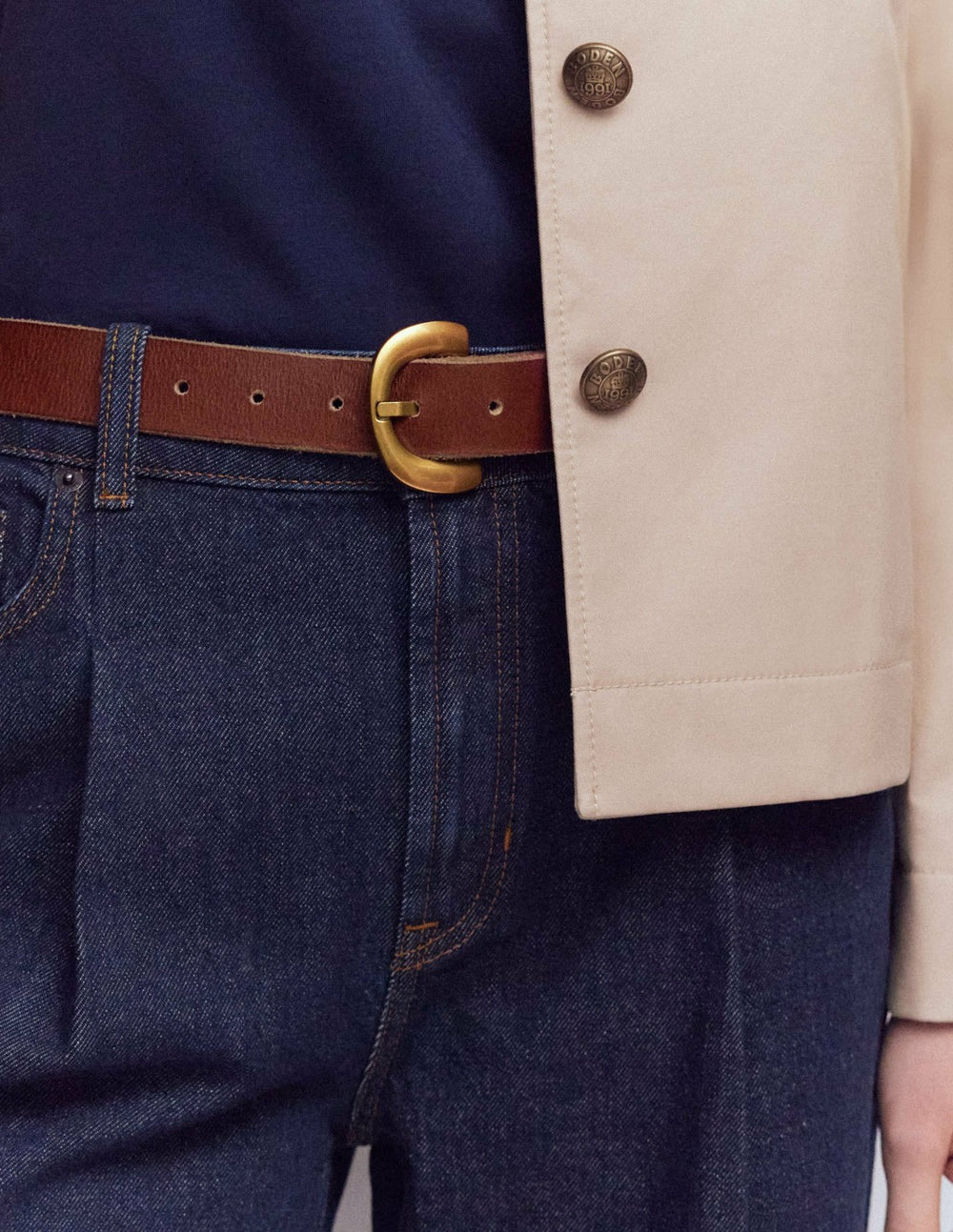 Chunky Buckle Belt-Dark Tan / Boden Online