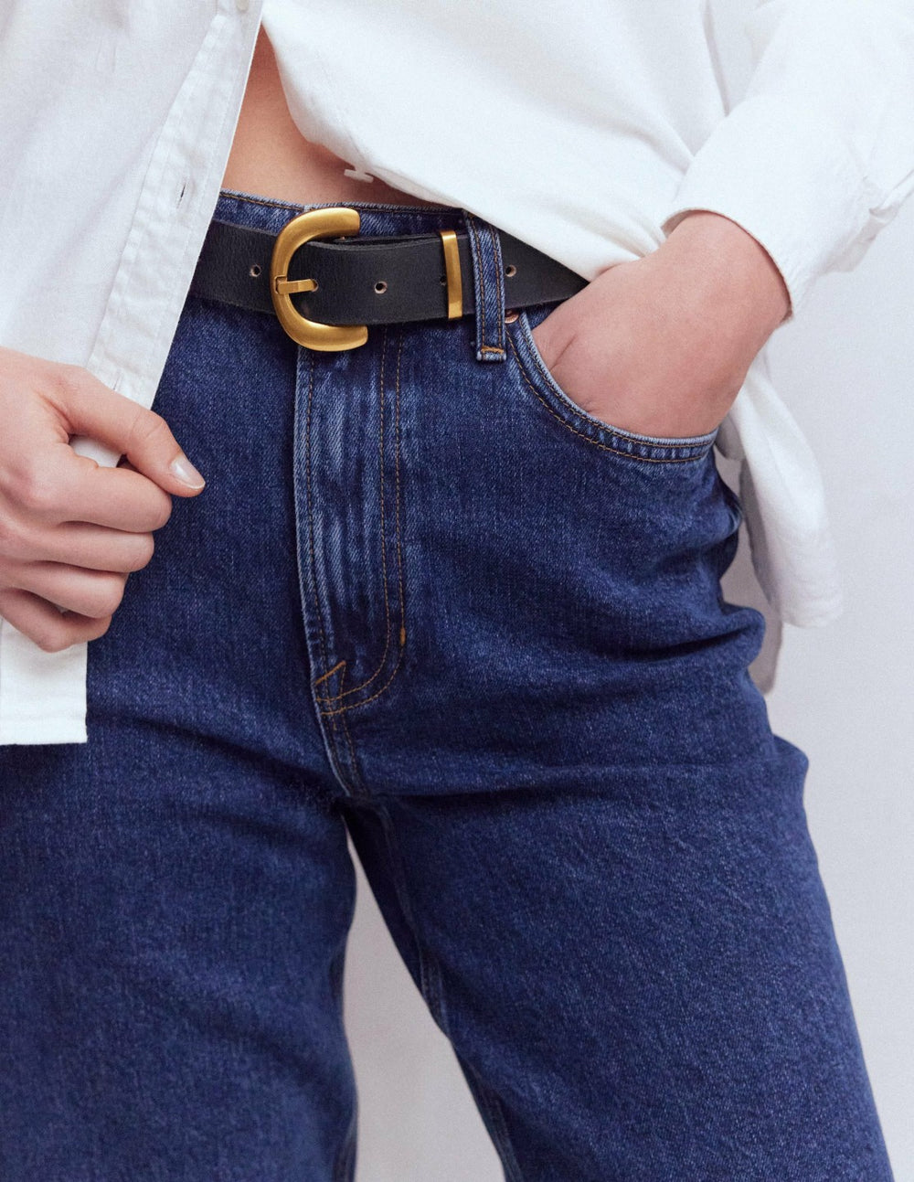 Chunky Buckle Belt-Navy / Boden Discount