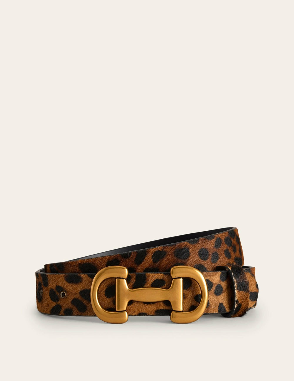 Iris Snaffle-Trim Leather Belt-Leopard / Boden Outlet