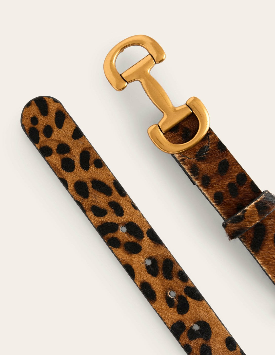 Iris Snaffle-Trim Leather Belt-Leopard / Boden Outlet