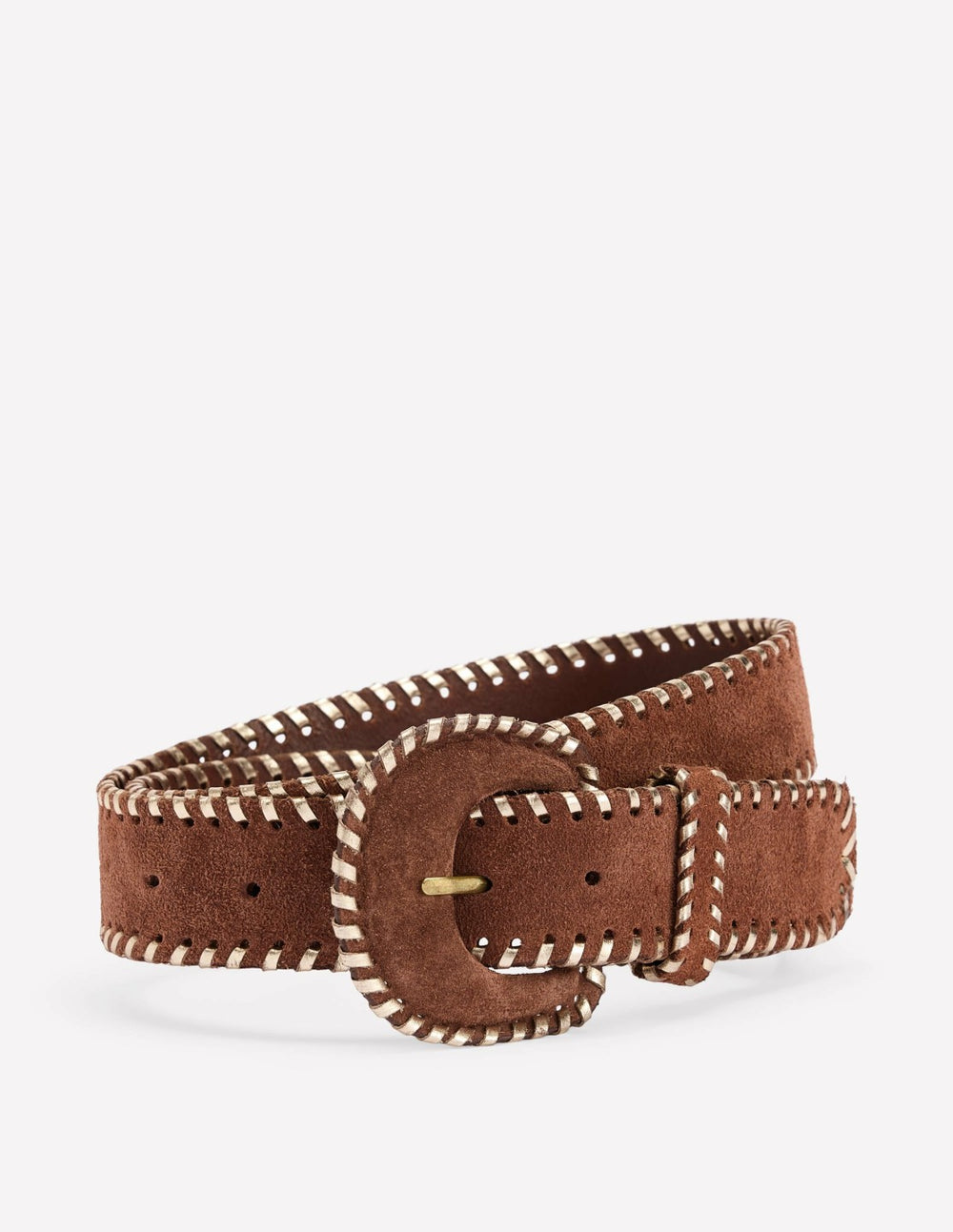 Covered Whipstitch Belt-Tan / Boden Discount