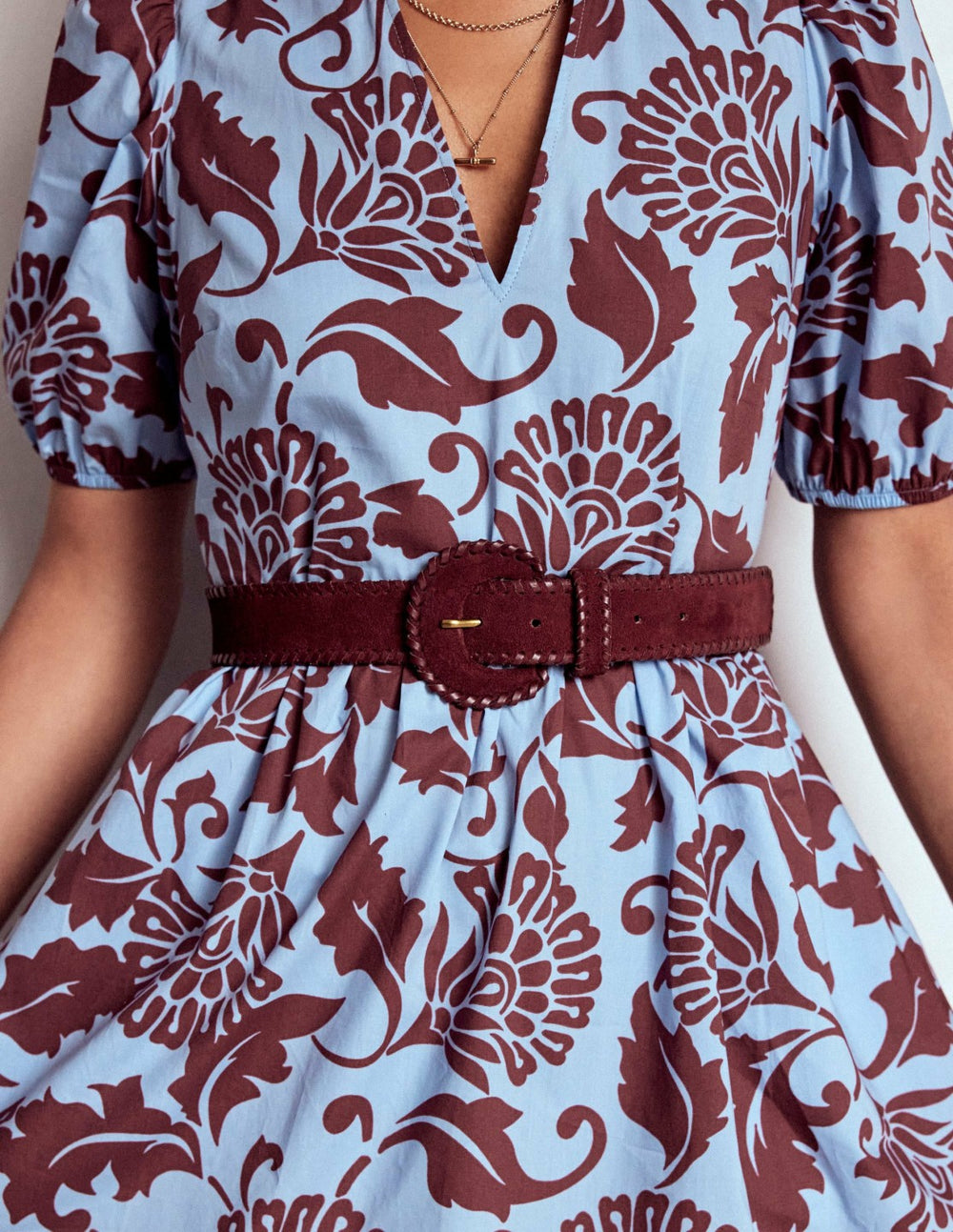 Covered Whipstitch Belt-Oxblood / Boden Sale