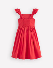 Annalisa Twirly Sundress-Spicy Red Embroidery / Boden Online