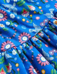 Twirly Jersey Dress-Kingfisher Blue Bird Floral / Boden Sale