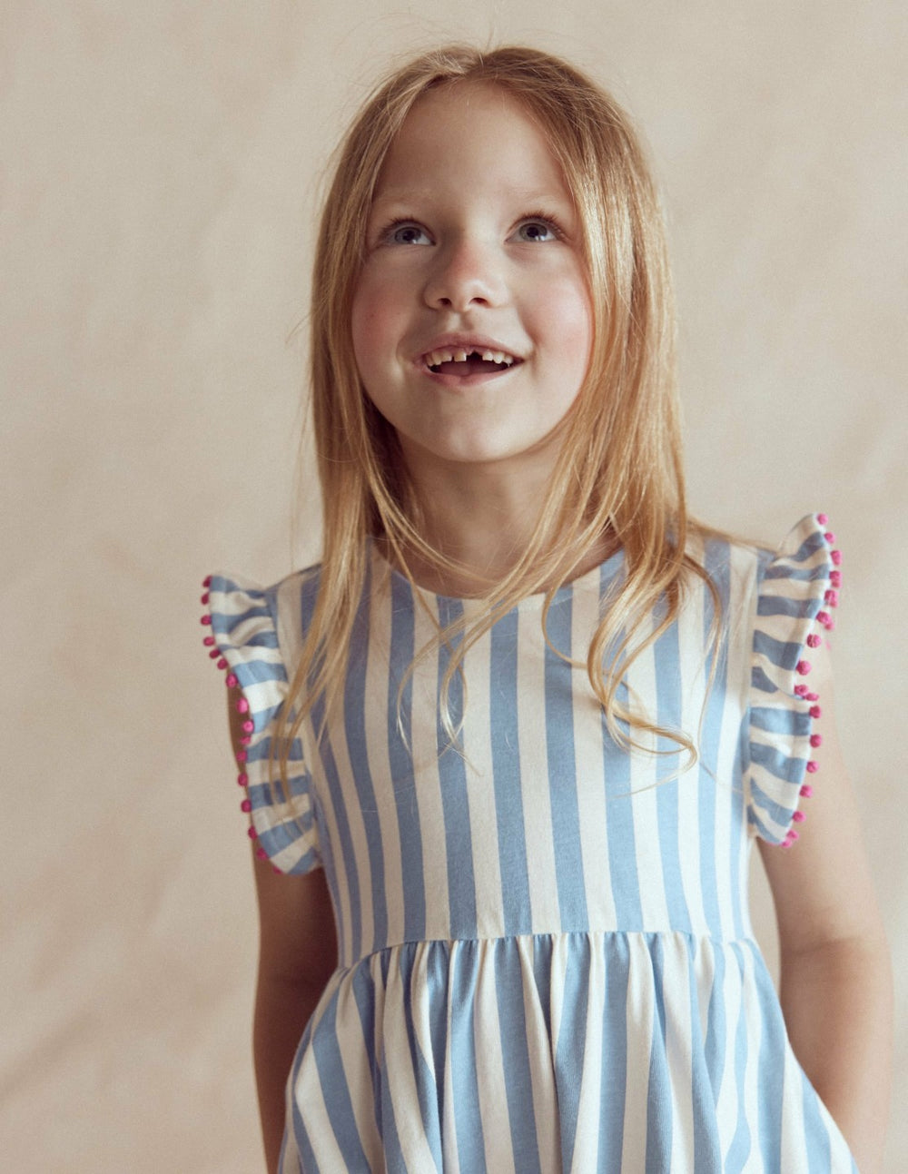Bow Back Jersey Dress-Salt Blue/ Ivory Stripe / Boden Outlet