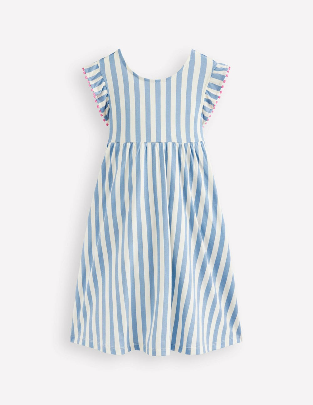 Bow Back Jersey Dress-Salt Blue/ Ivory Stripe / Boden Outlet