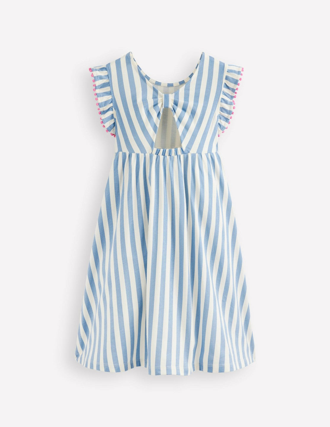 Bow Back Jersey Dress-Salt Blue/ Ivory Stripe / Boden Outlet