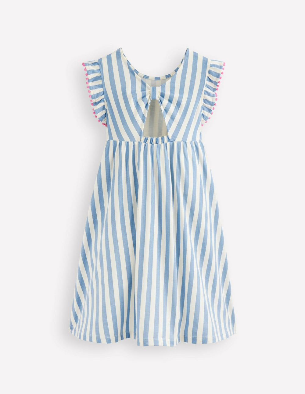 Bow Back Jersey Dress-Salt Blue/ Ivory Stripe / Boden Outlet