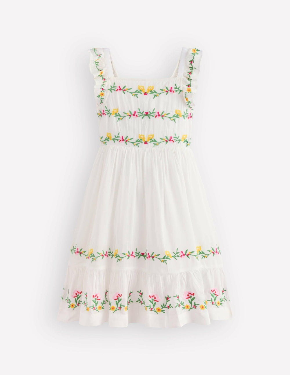 Shirred Bow Back Detail Dress-Soft Ivory / Boden Discount