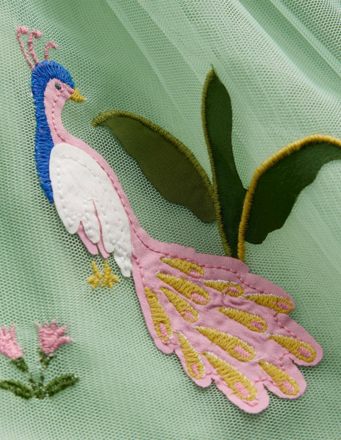 Short Sleeve Logo Tulle Dress-Green Jungle Animals / Boden On sale
