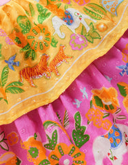 Tiered Ruffle Woven Dress-Sunflower Yellow Jungle Animal / Boden Sale