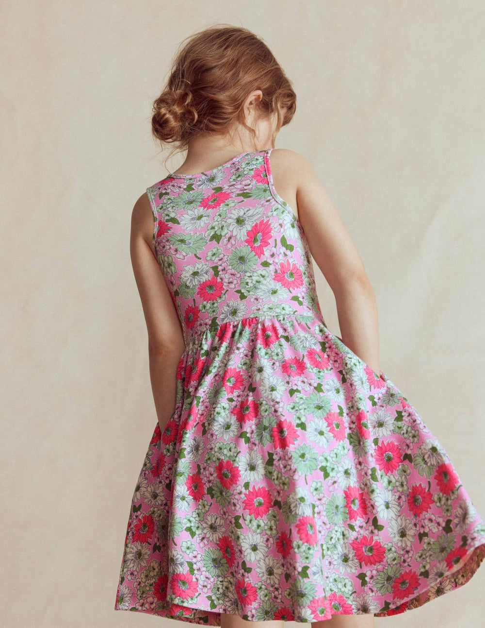 Twirly Jersey Dress-Pink Floral / Boden Outlet