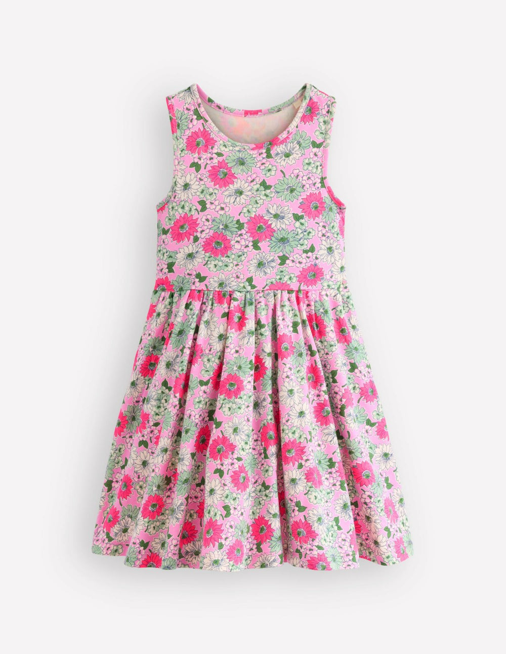 Twirly Jersey Dress-Pink Floral / Boden Outlet