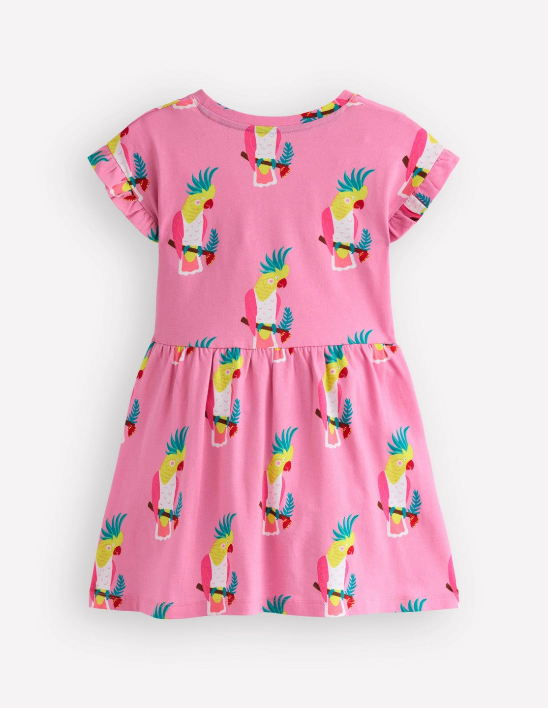 Jersey T-Shirt Dress-Flamingo Pink Tropical Bird / Boden On sale