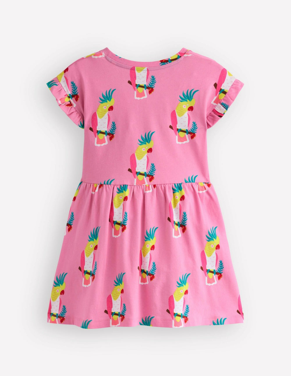Jersey T-Shirt Dress-Flamingo Pink Tropical Bird / Boden On sale