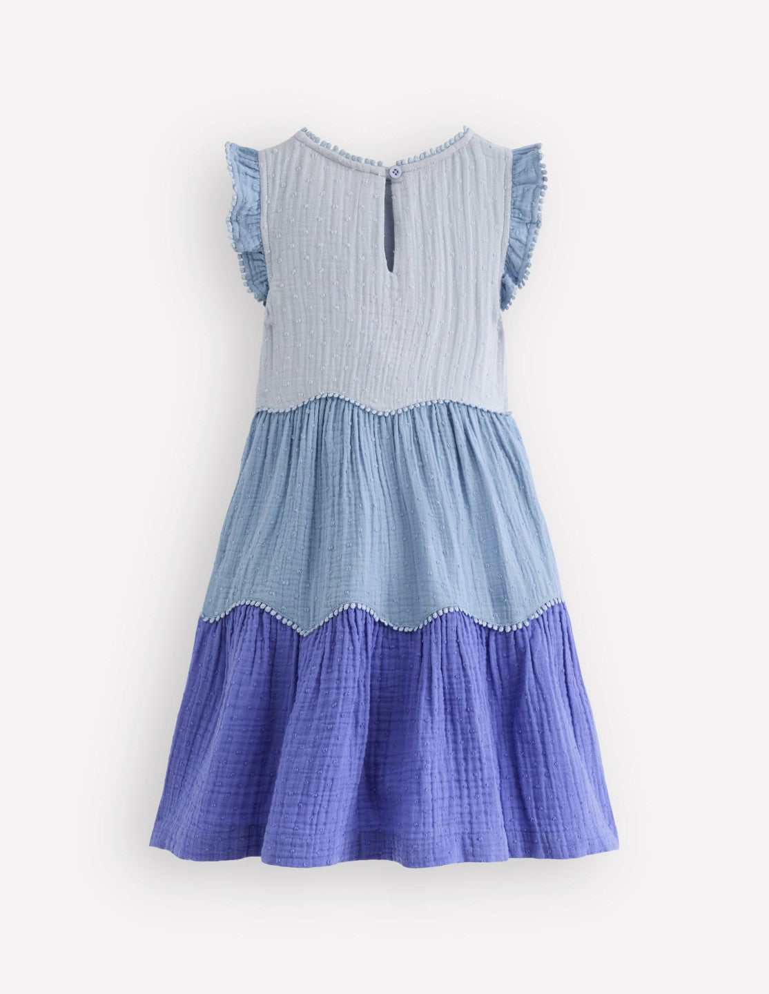 Double Cloth Twirly Dress-Forget Me Not Blue / Boden us