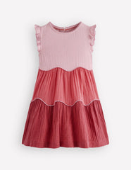 Double Cloth Twirly Dress-Spring Blossom Colourblock / Boden Sale