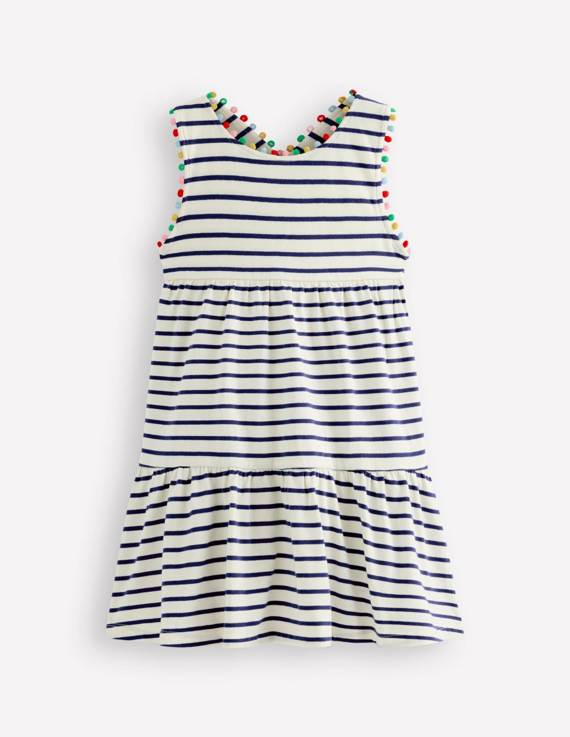 Jersey Cross-back Dress-Starboard Blue Stripe / Boden Online