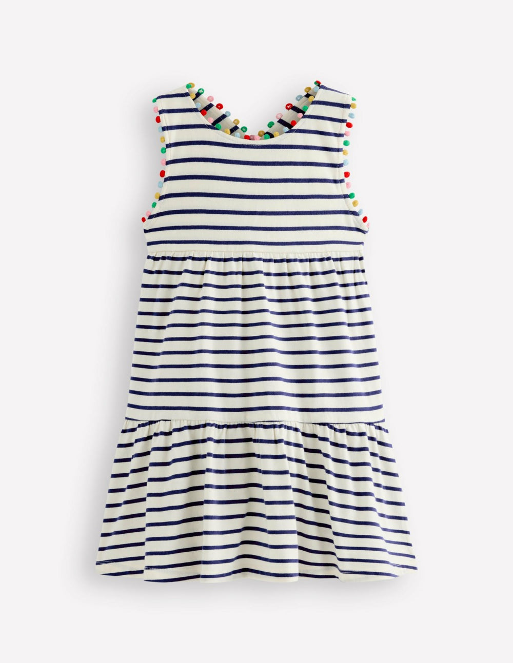 Jersey Cross-back Dress-Starboard Blue Stripe / Boden Online