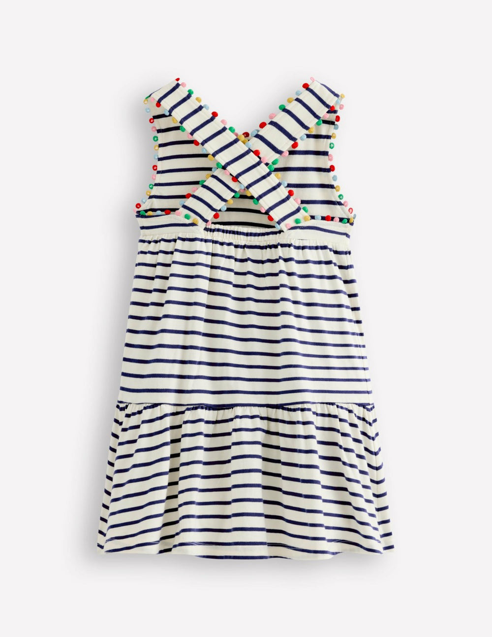 Jersey Cross-back Dress-Starboard Blue Stripe / Boden Online