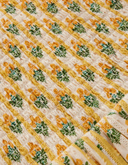 Bow Back Shirred Dress-Honeycomb Yellow Flower Stem / Boden On sale