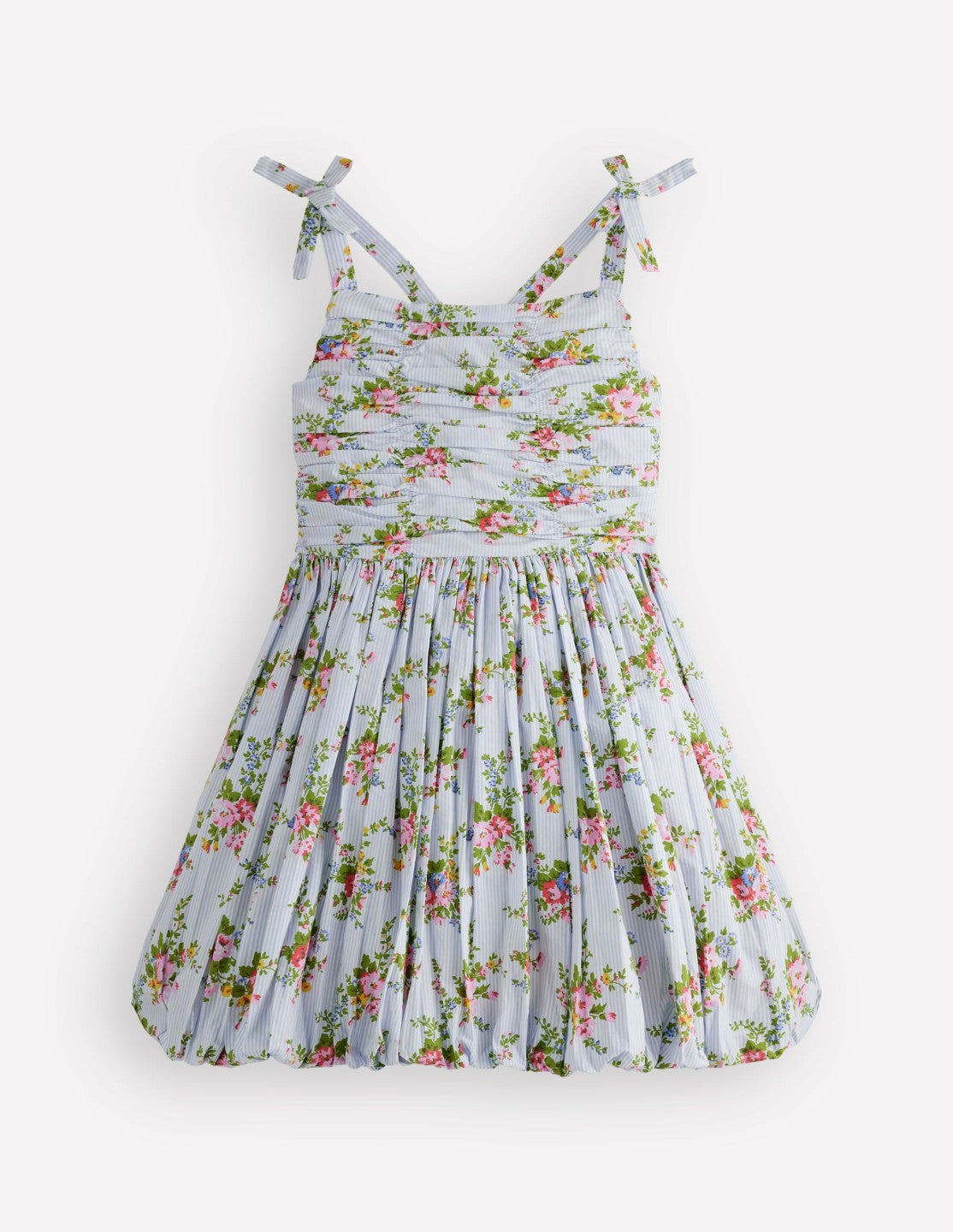 Ruched Bodice Bubble Dress-Vintage Floral / Boden Outlet