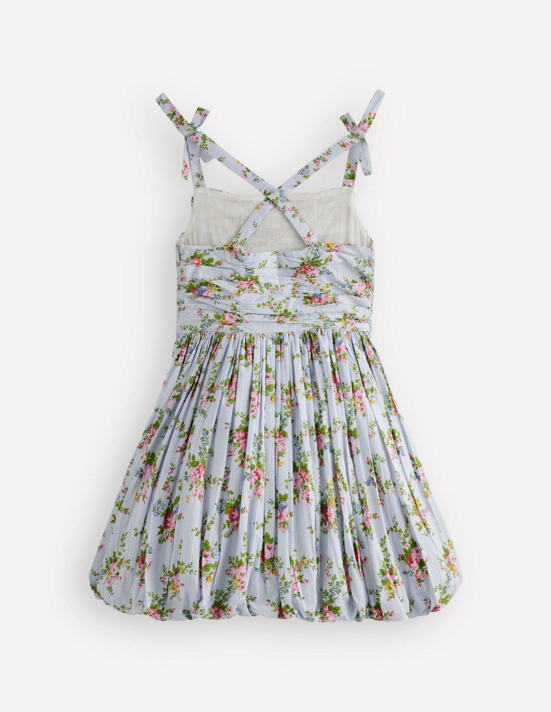 Ruched Bodice Bubble Dress-Vintage Floral / Boden Outlet
