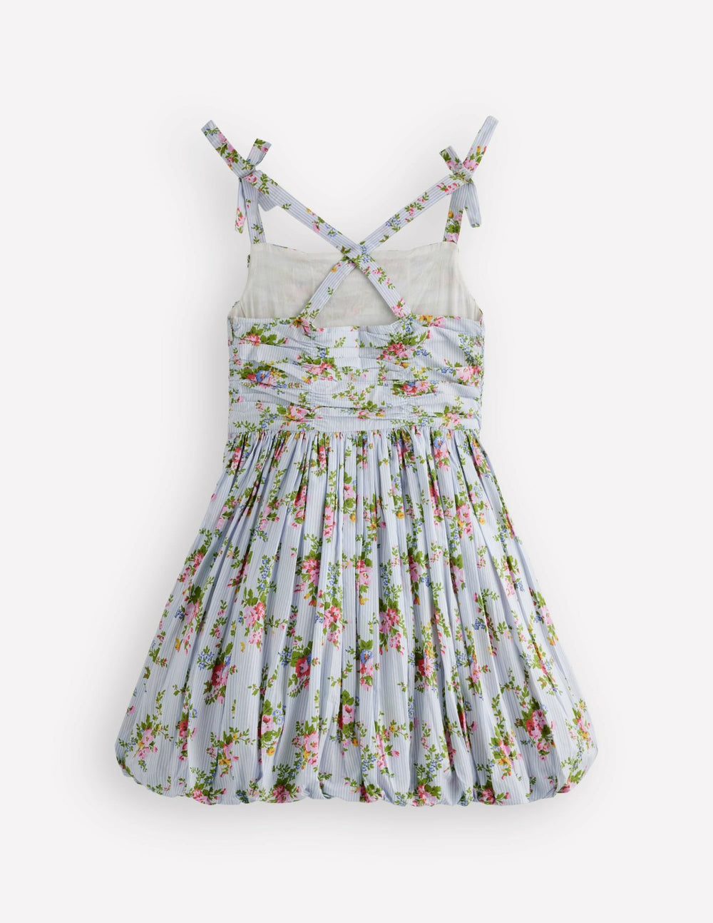 Ruched Bodice Bubble Dress-Vintage Floral / Boden Outlet