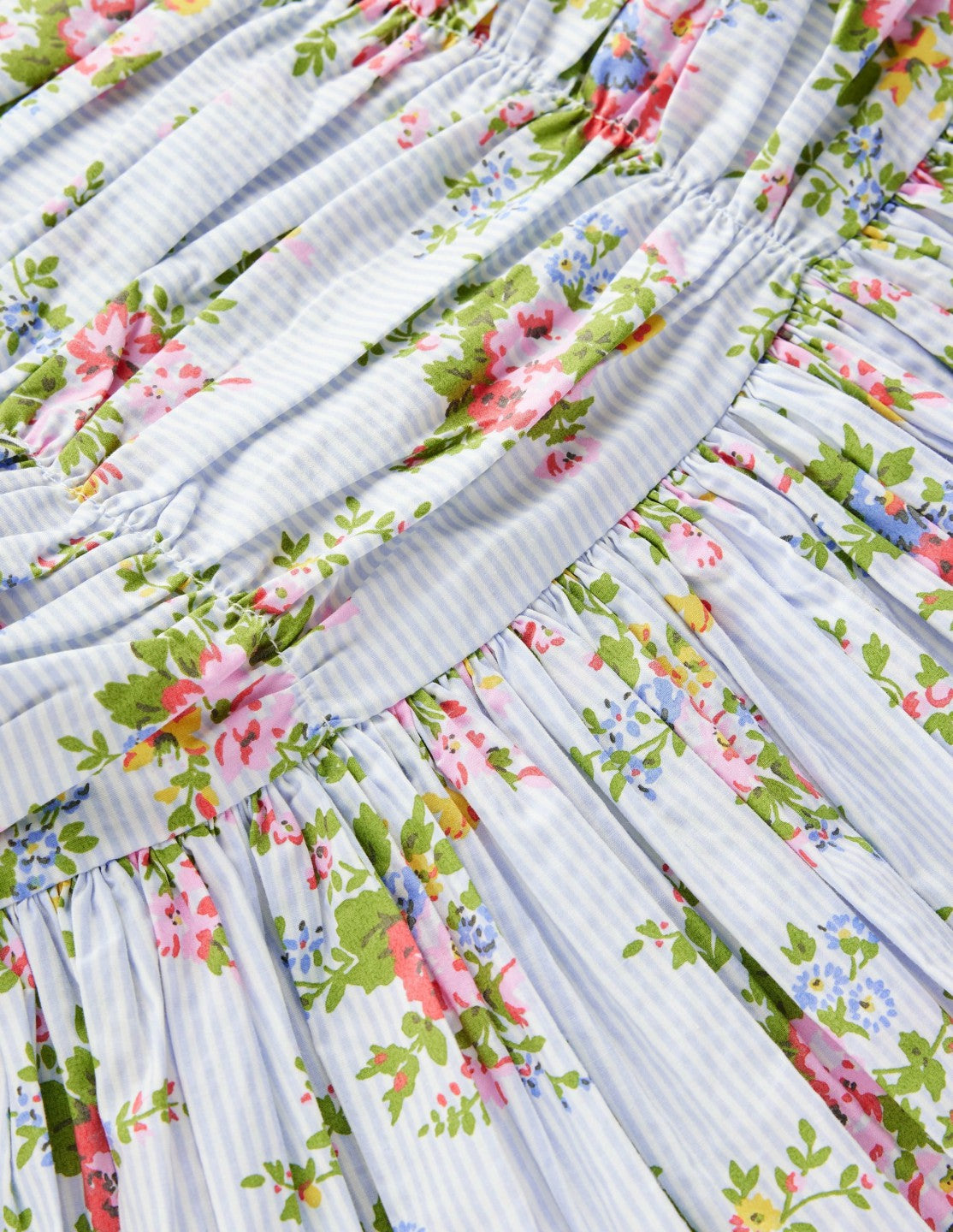 Ruched Bodice Bubble Dress-Vintage Floral / Boden Outlet