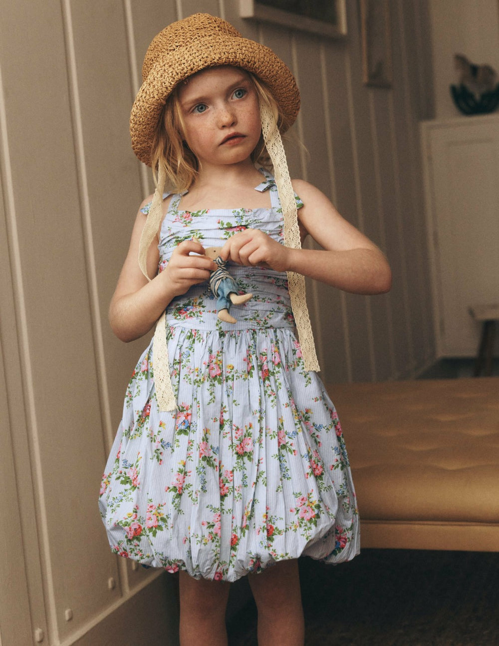 Ruched Bodice Bubble Dress-Vintage Floral / Boden Outlet