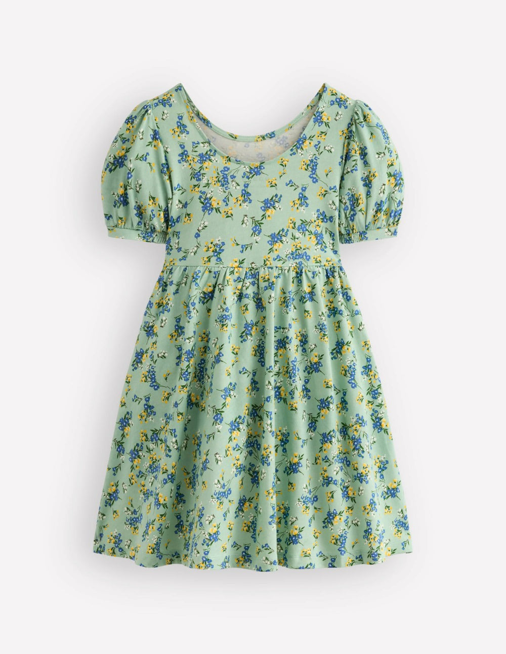 Ballerina Jersey Dress-Green Floral / Boden Sale