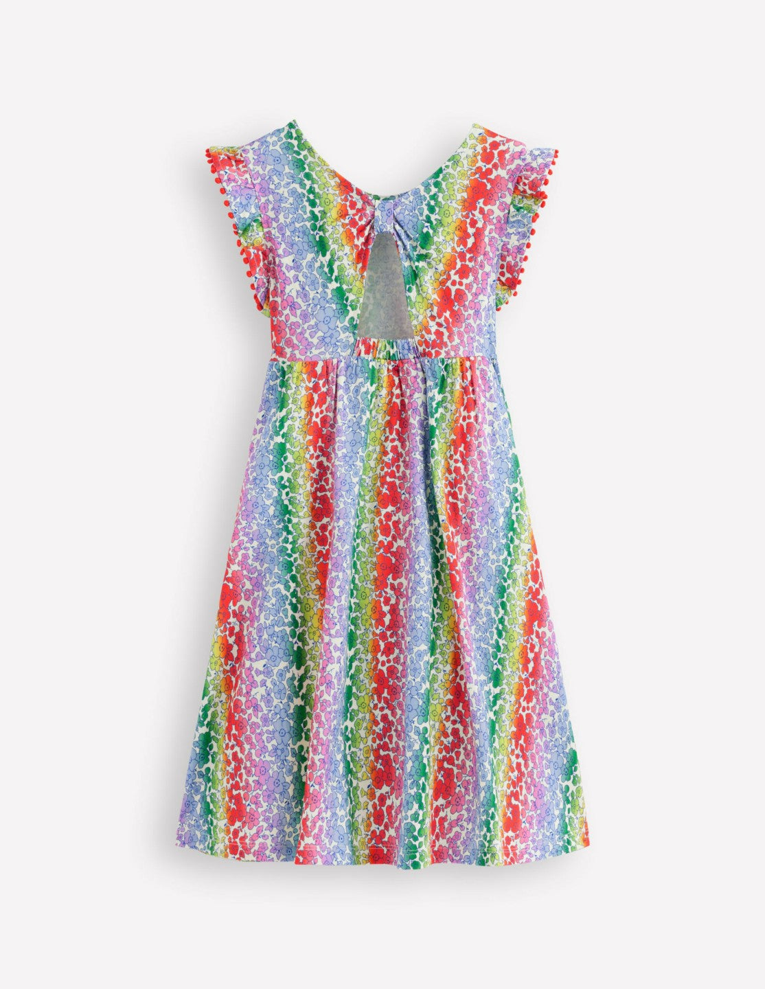 Bow Back Jersey Dress-Rainbow Ombre Flowerbed / Boden Discount