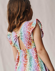Bow Back Jersey Dress-Rainbow Ombre Flowerbed / Boden Discount