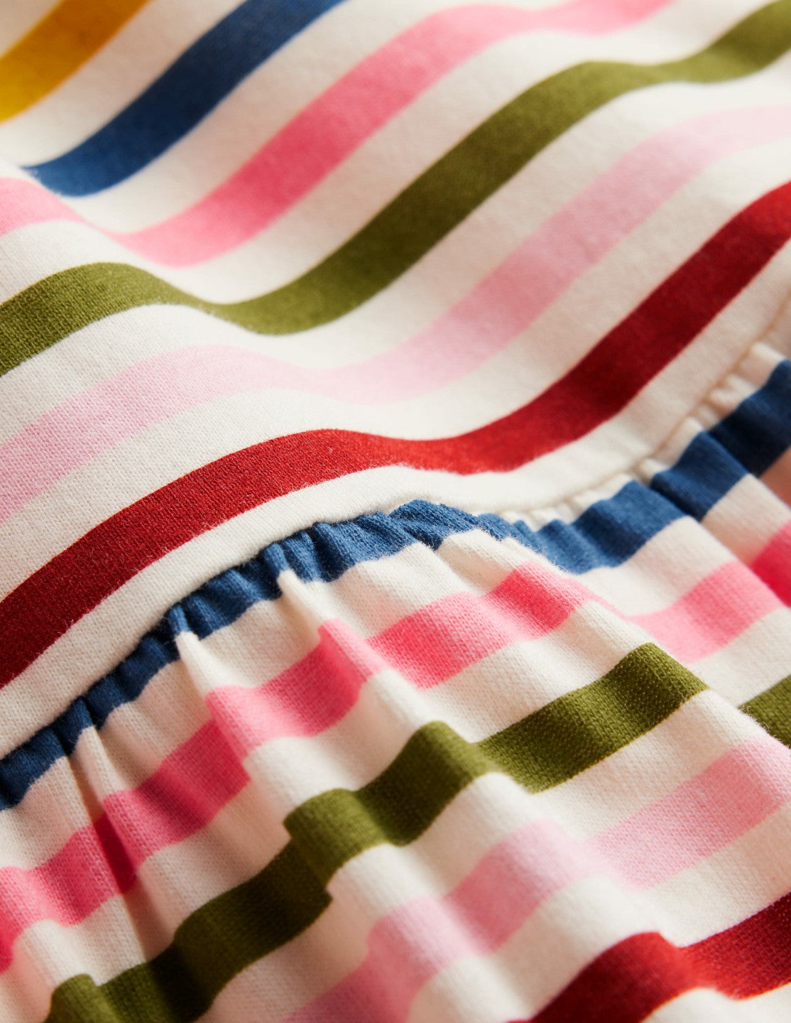 Jersey T-Shirt Dress-Maroon, Pink and Blue Stripe / Boden us