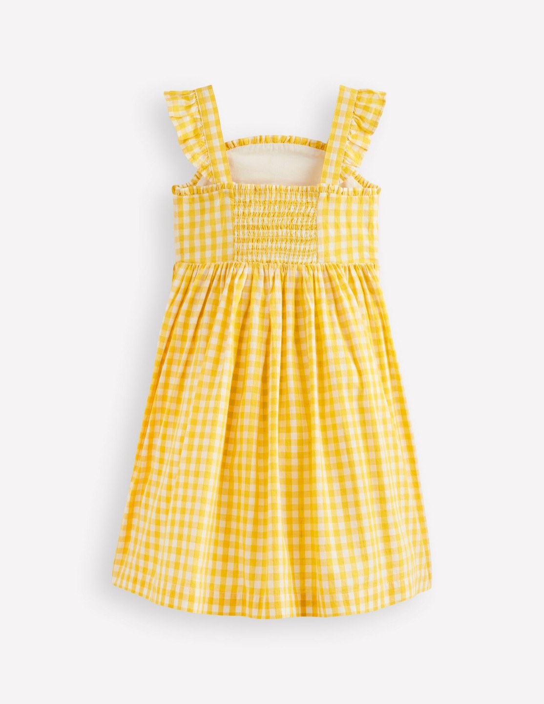Novelty Strappy Dress-Lemon Gingham / Boden