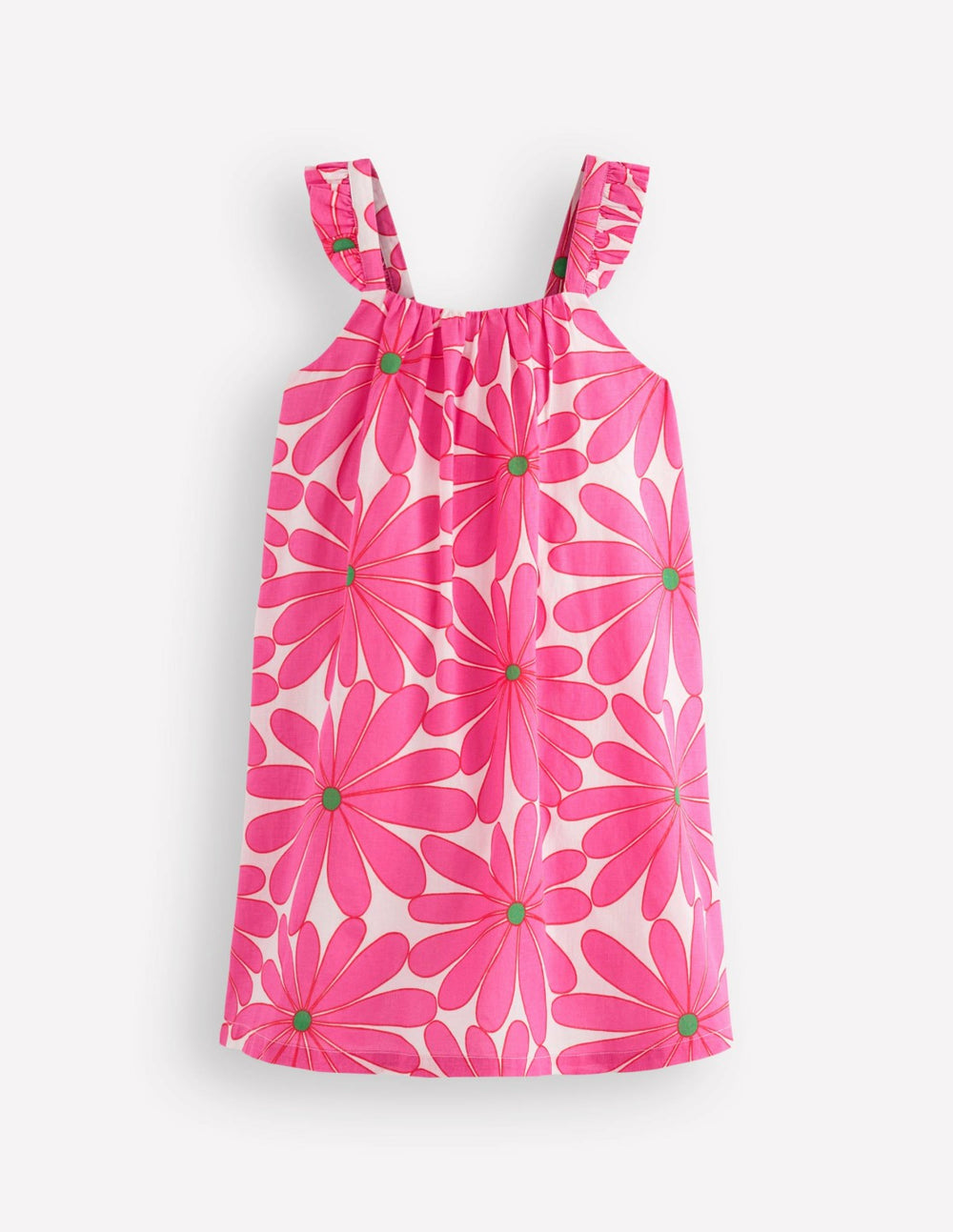 Ruffle Strap Sundress-Festival Pink Giant Daisy / Boden Outlet