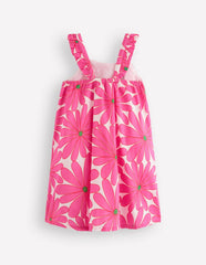 Ruffle Strap Sundress-Festival Pink Giant Daisy / Boden Outlet