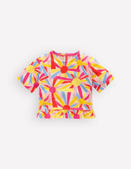 Peplum Towelling Top-Ivory Sunburst / Boden us