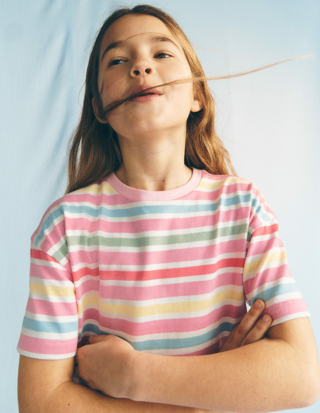Relaxed Breton T-shirt-Multi Stripe / Boden Sale