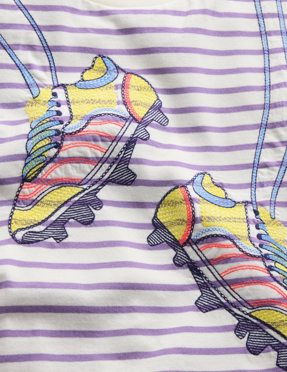 Relaxed Applique T-shirt-Aster Purple/ Ivory Shoes / Boden On sale