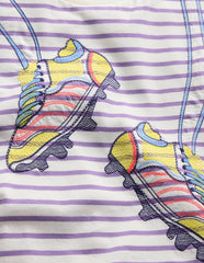 Relaxed Applique T-shirt-Aster Purple/ Ivory Shoes / Boden On sale