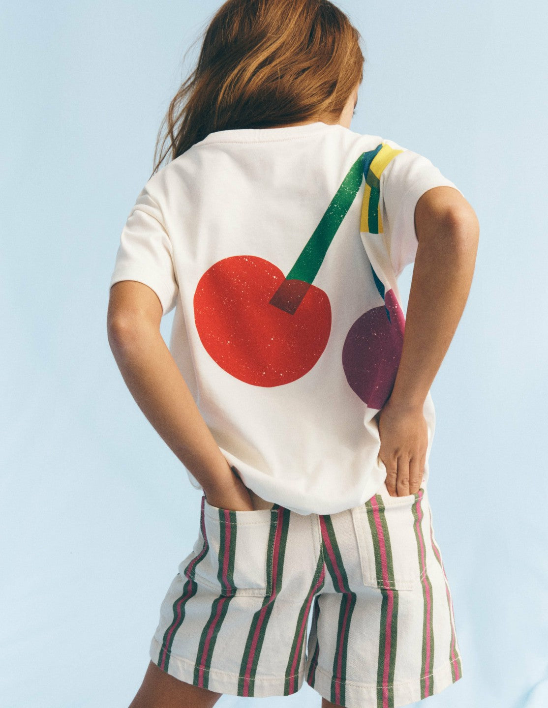 Short Sleeve Printed T-Shirt-Soft Ivory Cherries / Boden us