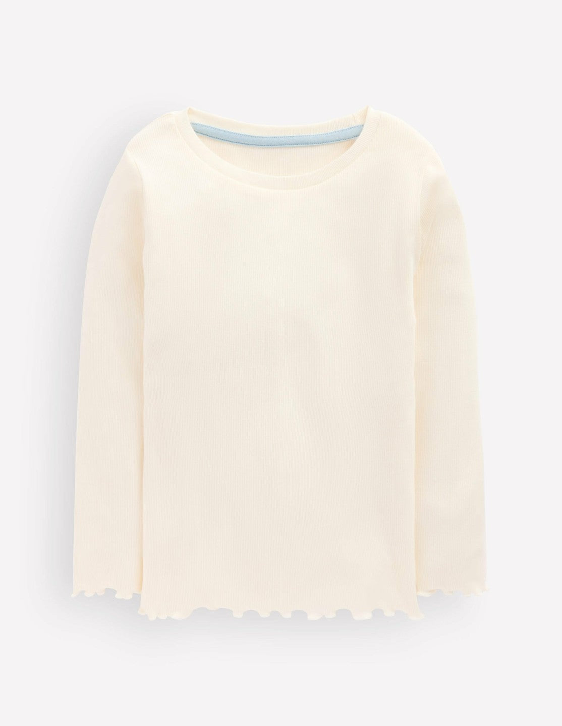Ribbed Long Sleeve T-shirt-Soft Ivory / Boden Sale