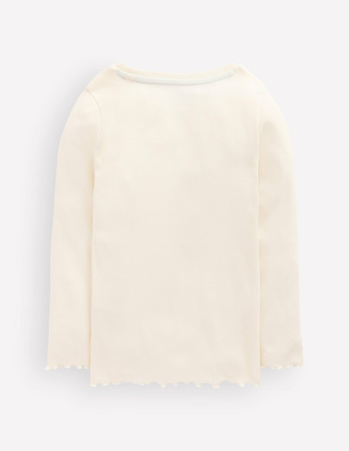 Ribbed Long Sleeve T-shirt-Soft Ivory / Boden Sale