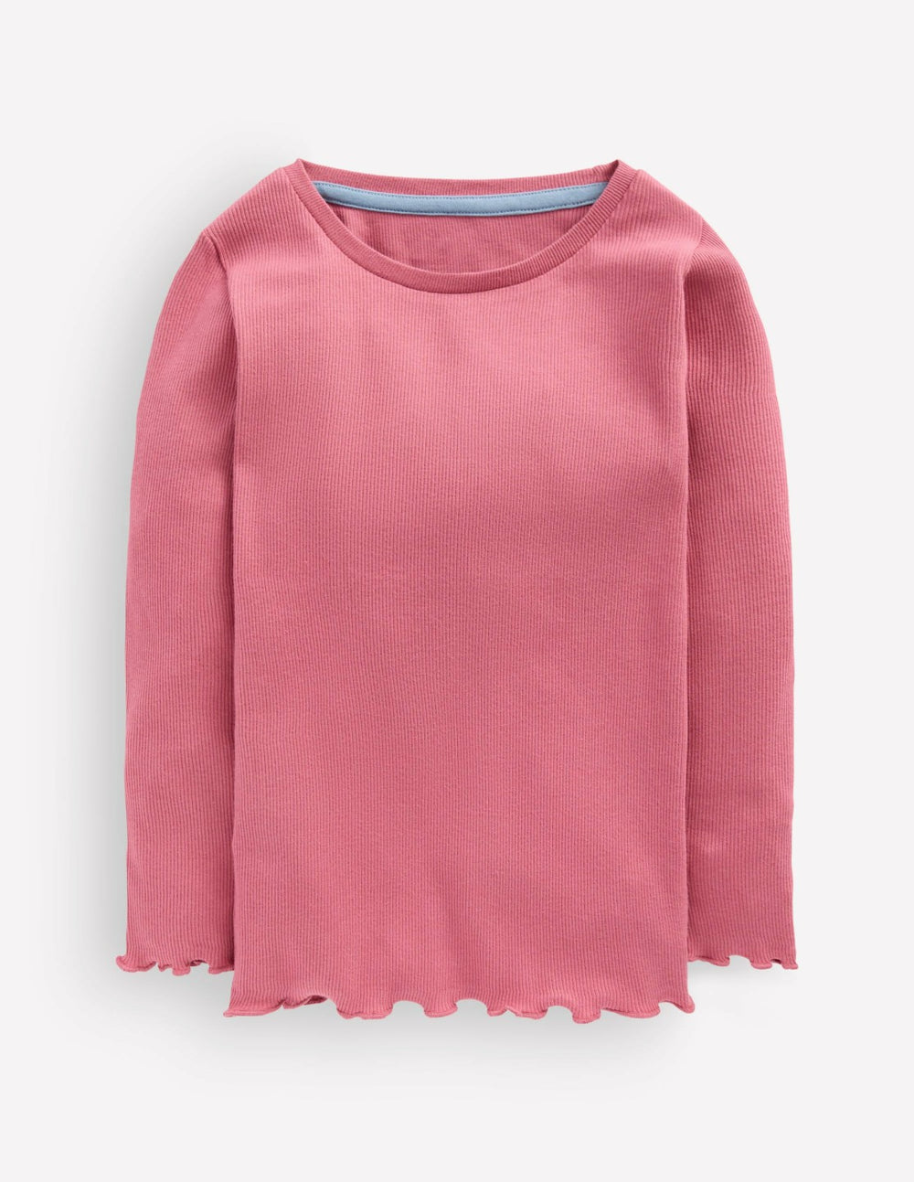 Ribbed Long Sleeve T-shirt-Pink Heather / Boden Online