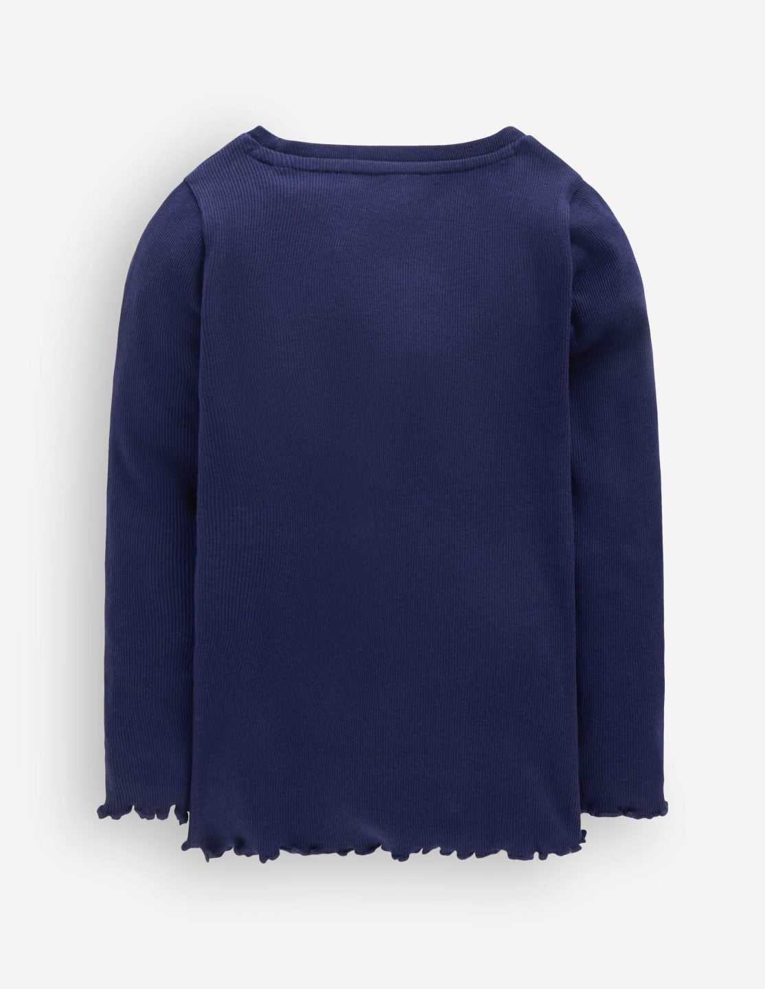 Ribbed Long Sleeve T-shirt-College Navy / Boden Outlet