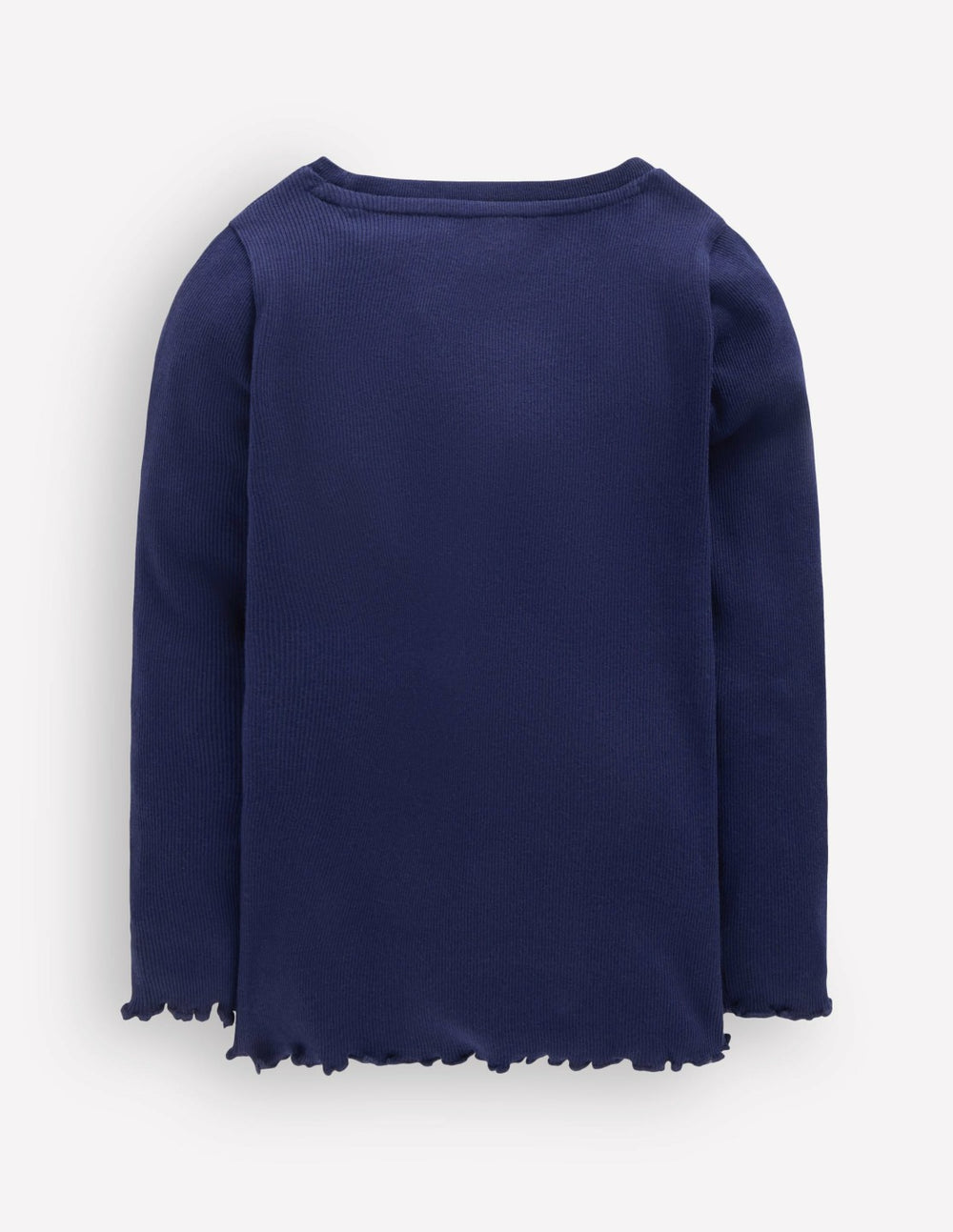 Ribbed Long Sleeve T-shirt-College Navy / Boden Outlet