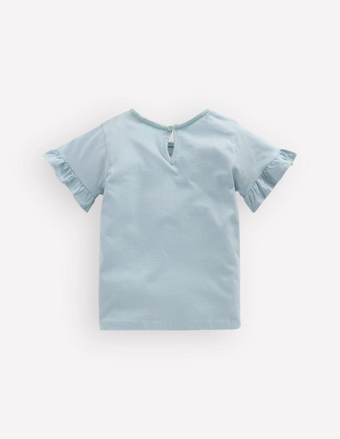 Pretty Frill T-shirt-Misty Blue Flamingos / Boden On sale