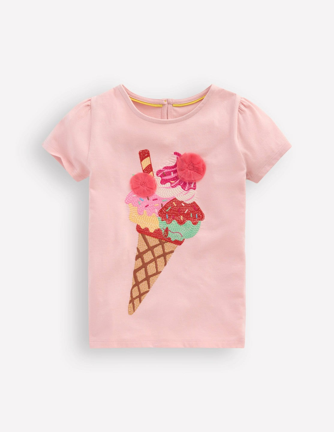 Puff Sleeve Superstitch Top-Lotus Ice Cream / Boden us